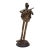 Vintage Leo Jensen Bronze Guitar Player Figural Sculpture For Sale