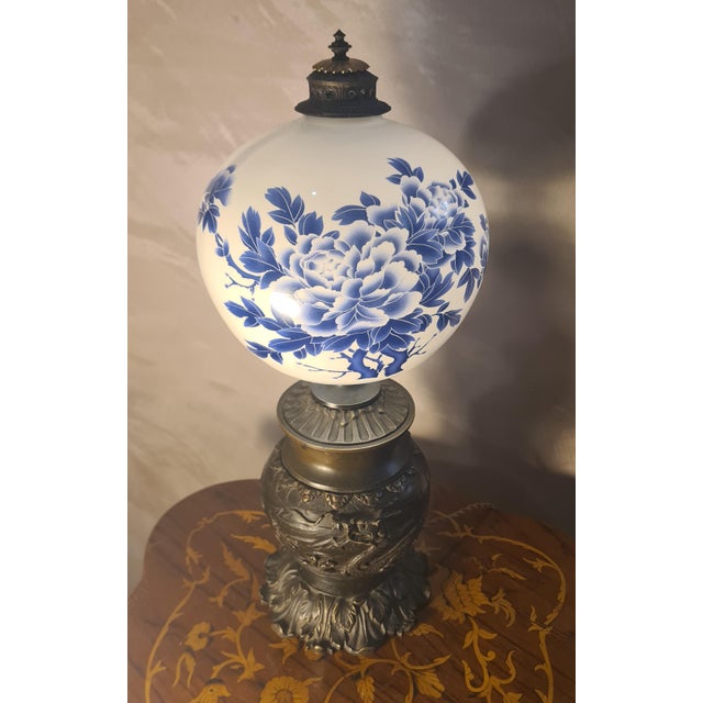Metal Art Nouveau Bronze Dragon Lamp, 1900s For Sale - Image 7 of 7