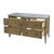 Spritely Home Accent Furniture Bristol 60 in. W Marble and Wood 4 Drawer Ribbed Bathroom Vanity, Medium Oak For Sale - Image 4 of 9
