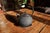 Black Vintage Cast Iron Teapot With Hobnail Texture, Japanese Tetsubin Style, With Trivet For Sale - Image 8 of 12