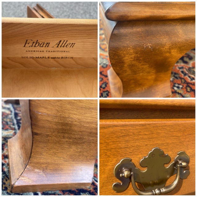 Vintage Ethan Allen Heirloom Nutmeg Maple Traditional 6 Drawer Buffet or Sideboard (10-6016) For Sale - Image 9 of 12