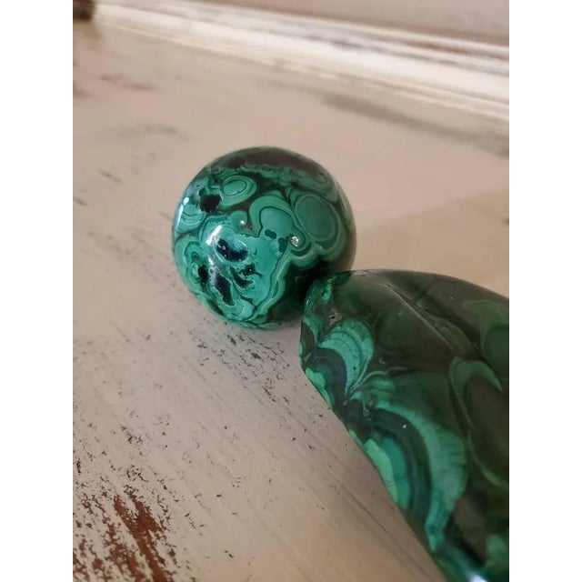 Malachite Carved Vide Poche Stones - a Pair For Sale - Image 4 of 8