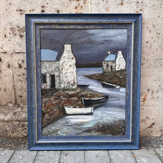 1980s Ronald, Evening in Brittany, 1980s, Oil Painting on Canvas, Framed For Sale - Image 5 of 18