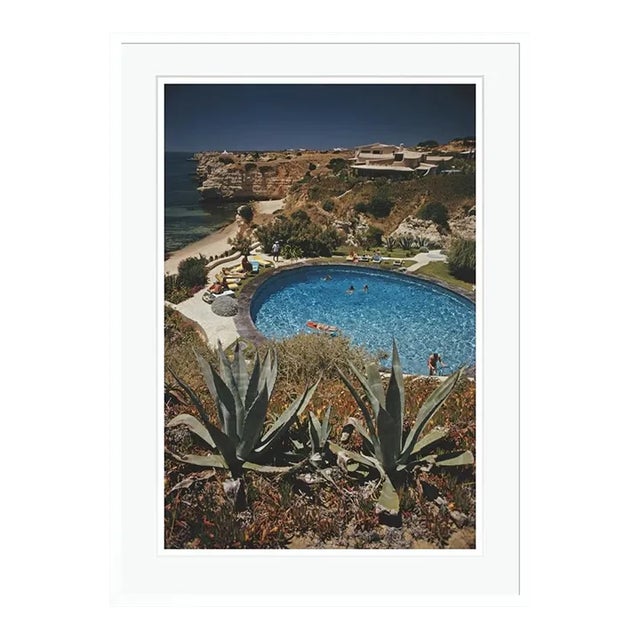 Algarve Hotel Pool 1970 by Slim Aarons White Framed C Print For Sale