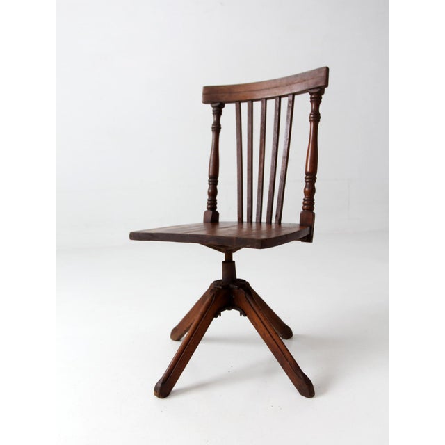 Late 19th Century Antique Victorian Children's Swivel Desk Chair For Sale - Image 5 of 18