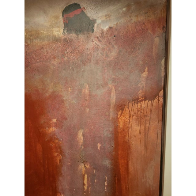 Abstract 1990s Albert Anderson Clymer Semi-Abstract Painting Over-Sized, Framed For Sale - Image 3 of 9
