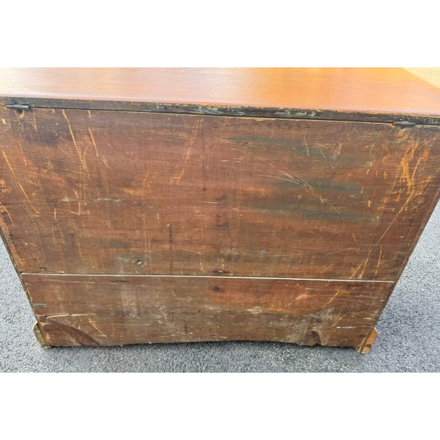 Brown Antique 19th Century Pine Blanket Chest With 1 Real and 1 False Drawer For Sale - Image 8 of 8
