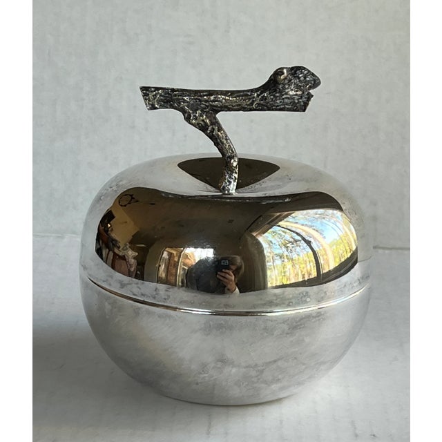 Silverplate Apple Bowl For Sale - Image 4 of 6