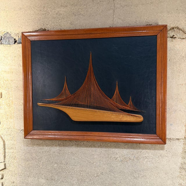 Art Wall Copper Symmography Art Sail Boat Mid-Century For Sale - Image 10 of 11