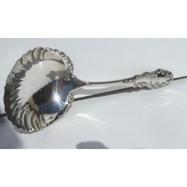 Beaux-Arts Antique Sterling Silver Serving Spoon Circa 1915 For Sale - Image 3 of 5