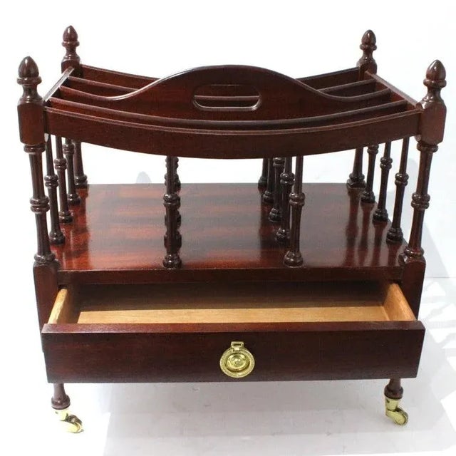 Canterbury Magazine Stand English Regency Style For Sale - Image 11 of 13