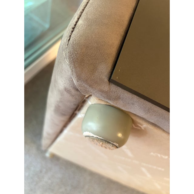 Suede Armchair in the Style of Minotti’s Suitcase Collection For Sale - Image 12 of 12