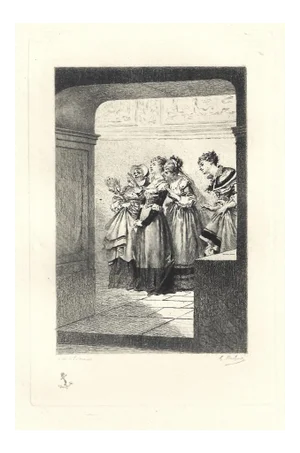 Emile Boilvin - Birds Barbary - Original Etching - 1882
