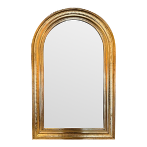 French Louis Philippe Gold Leaf Arched Mirror