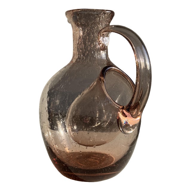 Violet Glass Carafe from Biot, 1950s For Sale