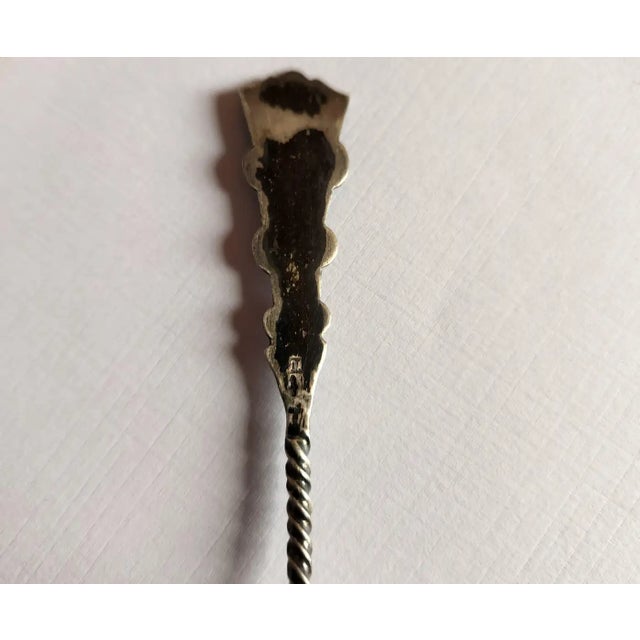 Mid-Century Modern Antique Sterling Silver Vintage Demitasse Spoon For Sale - Image 3 of 8