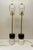 Early 21st Century Contemporary Black & White Stone Table Lamps With Brass Finish Fittings a Pair For Sale - Image 5 of 8
