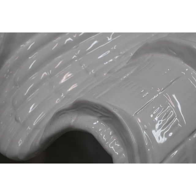 Large Ceramic Clam Shell Lamp by Studio A Smania Milano, Italy, 1970s For Sale - Image 6 of 10