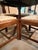 Brown Antique Game Table With 4 Chairs For Sale - Image 8 of 13