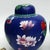 Pair of Vintage Cloisonné Jars | Blue Ground Butterfly & Floral Motif With Lids For Sale - Image 4 of 9