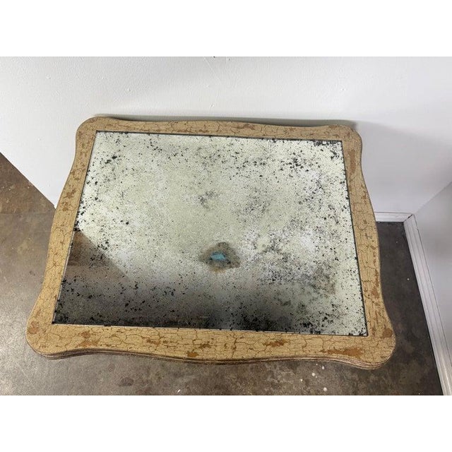 Antique Continental Giltwood Coffee Table With Original Foxed Mirror For Sale - Image 4 of 15