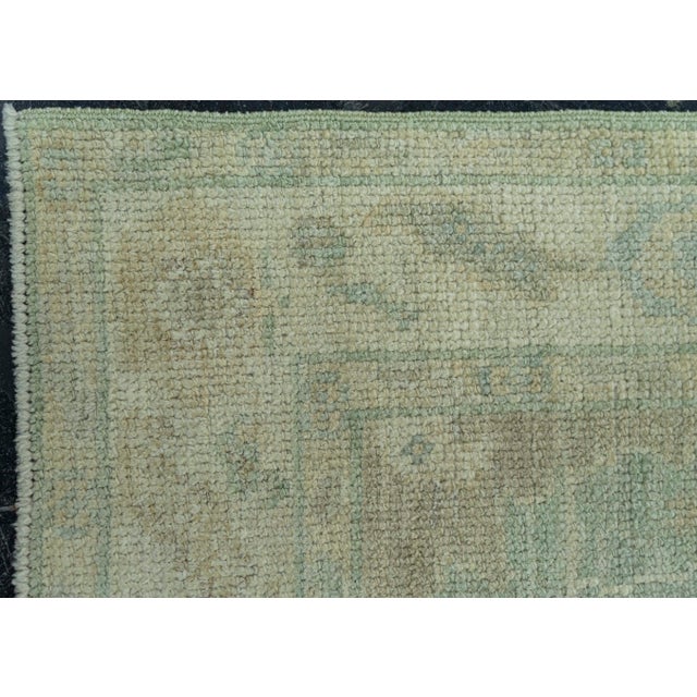 Turkish Oushak Rug 2'2" x 10'3" #19320 For Sale - Image 4 of 8