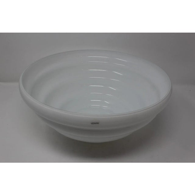 Venini White "Deco" Bowl by Venini For Sale - Image 4 of 7