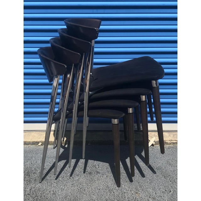 Black Paco Capdell Moderne Dining Chairs - Set of 8 Mid Century Modern For Sale - Image 8 of 12