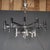 Vintage Italian Chrome and Smoked Glass Chandelier, 1970 For Sale - Image 12 of 17