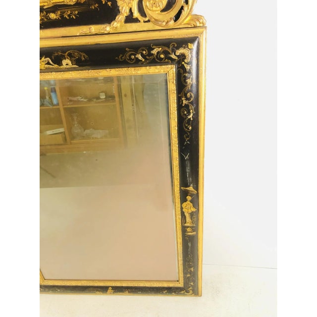 20th Century Antique Chinoiserie Gilt Wood Statement Mirror For Sale - Image 4 of 12