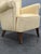 Cream Danish High Back Wing Lounge Chair, 1950s For Sale - Image 8 of 13