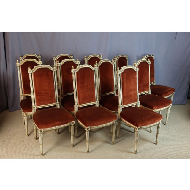 Directoire Chair Series, 1950s, Set of 12 For Sale - Image 15 of 15