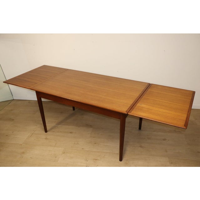 Vintage Scandinavian Extendable Danish Teak Dining Table, 1960 For Sale - Image 16 of 18