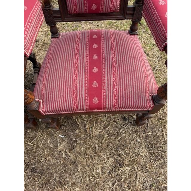 Large 18th Century French Renaissance Solid Walnut Armchair- A Pair For Sale - Image 18 of 18