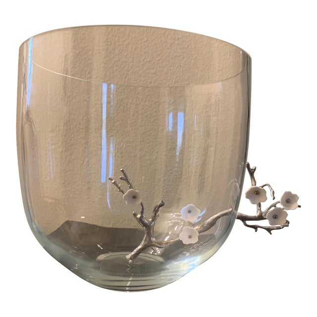 Vanessa Mitrani Glass Cherry Blossom Sculpture Bowl Paris France For Sale