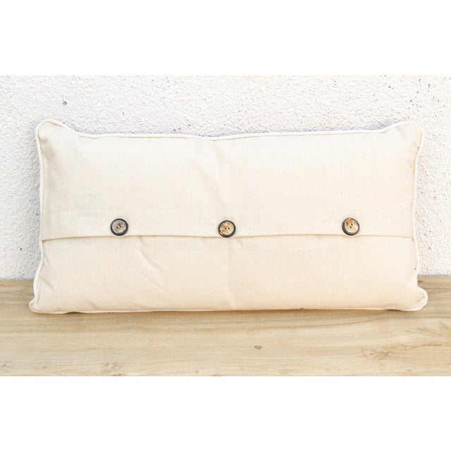 Kaya Striped Gujarati Mashru Lumbar Pillow For Sale In Los Angeles - Image 6 of 7