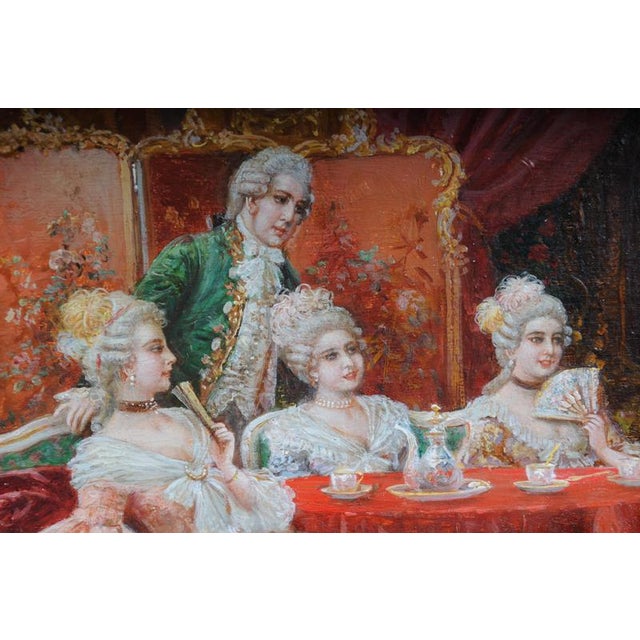 Stephan Sedlacek, Rococo Painting, Oil on Canvas, Framed For Sale - Image 6 of 18