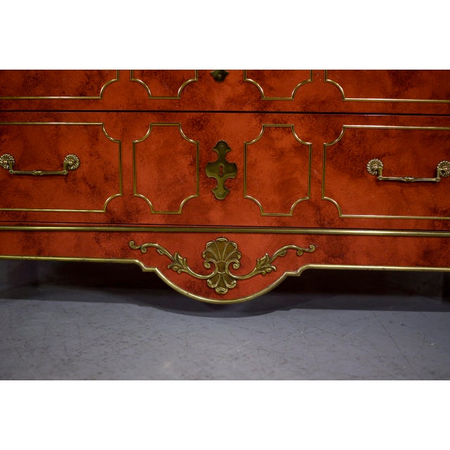 1970s Chest 3 Drawer Dresser in the Style of Bernhard Rohne for Mastercraft For Sale - Image 9 of 12