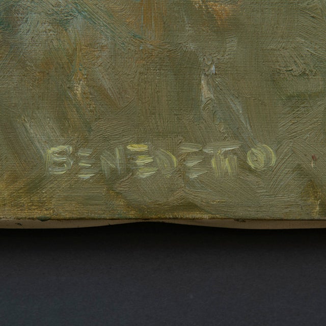 1960s Enzo Benedetto, Second Futurist Landscape, 1960s, Oil on Canvas For Sale - Image 5 of 9