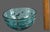 Vintage Lenox Hand Blown Art Glass Teal Retro Fleck Splatter Bowl For Sale - Image 6 of 7