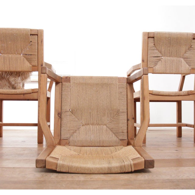Vintage Danish Dining Chairs in Papercord by Tage Poulsen, 1974, Set of 4 For Sale - Image 16 of 18