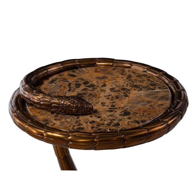 Traditional Maitland-Smith Serpent Drink Table For Sale - Image 3 of 5