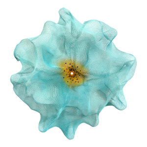 Cotton Candy Cumulus Aqua Gold - Abstract Three-Dimensional Wall Original Artwork by Atticus Adams