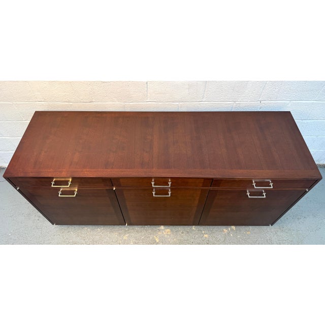 Vintage Modern Walnut Office Credenza For Sale In New York - Image 6 of 17
