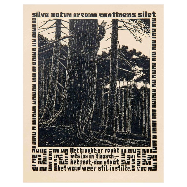 Maurits Cornelis Escher, Squirrel, Woodcut, 1931 For Sale