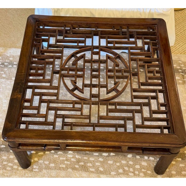 Dimensions: 30" W x 30" D x 15" H Offered is an exceptional example of traditional 19th c. Chinese craftsmanship: a square...