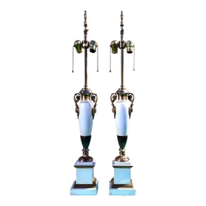 Pair of Warren Kessler Large Columnar Trophy Table Lamps