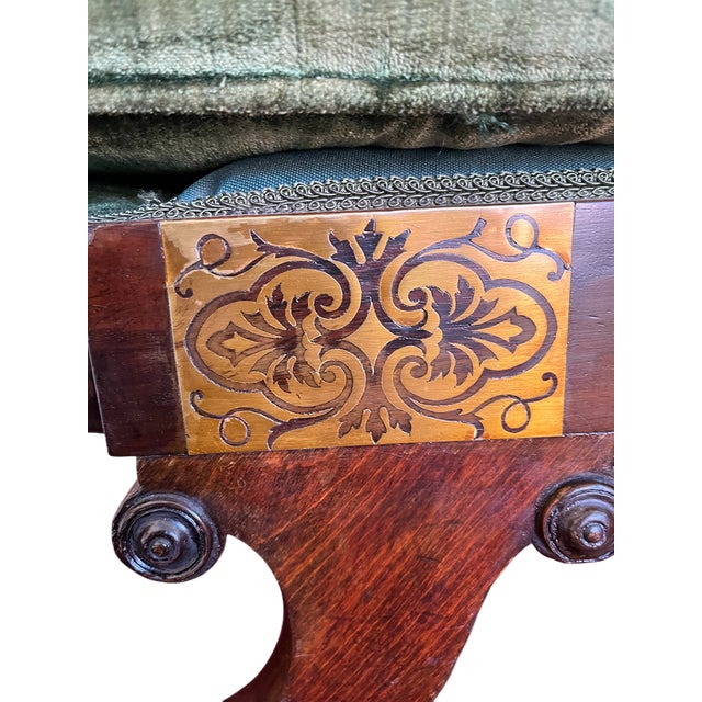 Early 19th-Century English Regency Brass Inlaid Recamier For Sale - Image 12 of 13