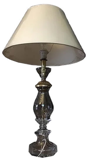 Crystal Table Lamp, 1980s