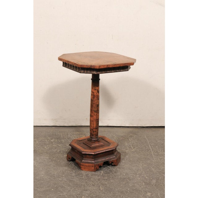 English Wooden Pedestal End Table, 19th C. For Sale In Atlanta - Image 6 of 12